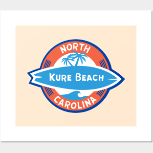 Kure Beach NC Surf Posters and Art